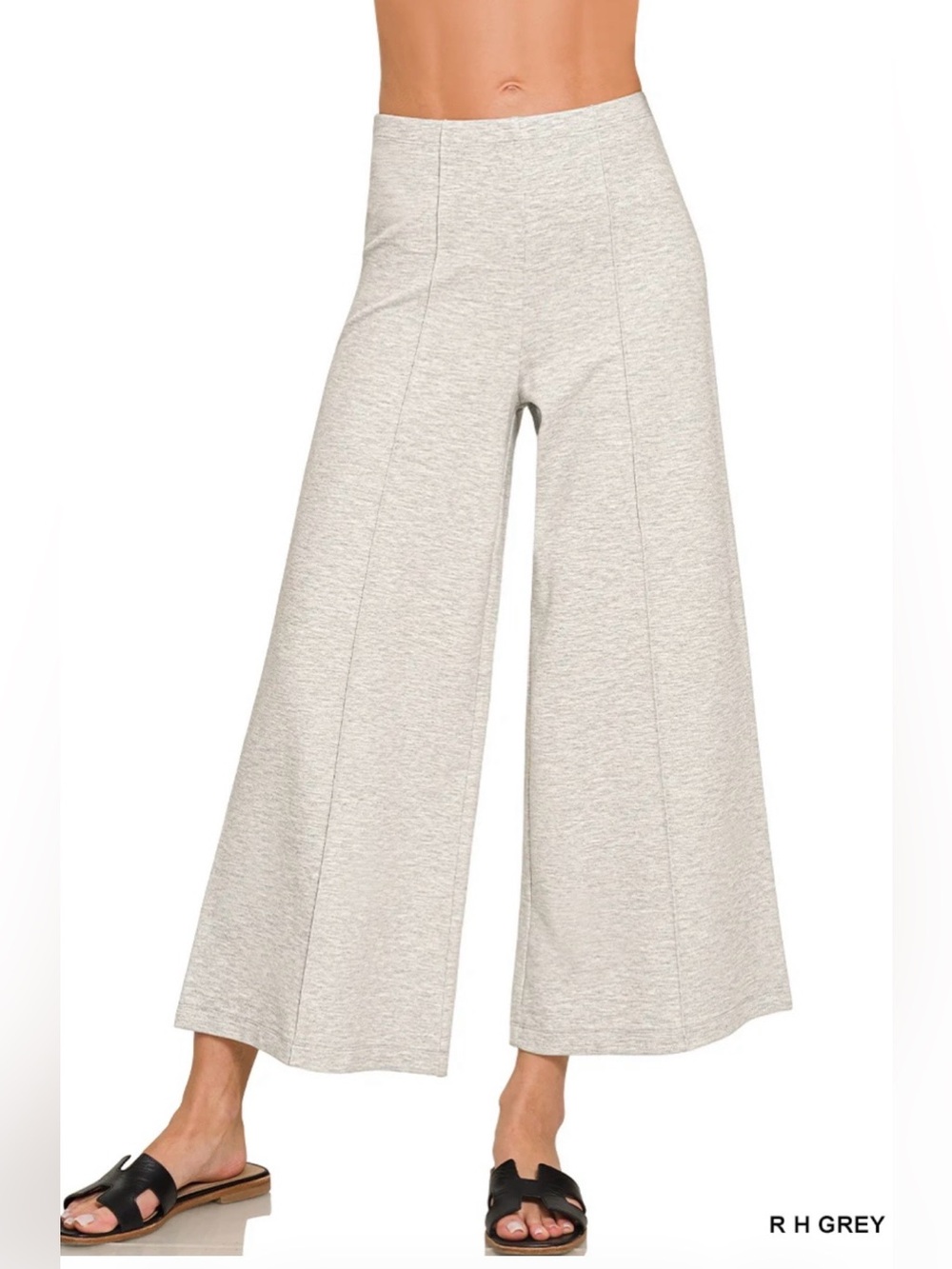 Zenana Heavy Ponte Elastic Waistband
Pintuck Pants Heather Gray Size Medium